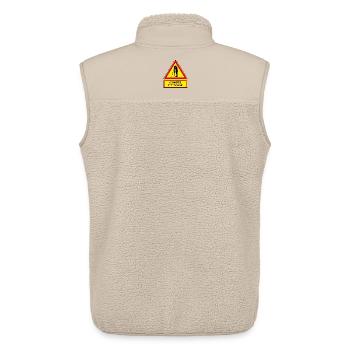 Géomètre topographe - Veste sans manches sherpa unisexe Stanley/Stella - beige - Dos - AI Model Male 178 light (178cm)