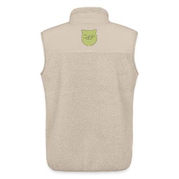 katzenkopf grün - Unisex Sherpaweste von Stanley/Stella - Beige - Hinten - AI Model Male 178 light (178cm)