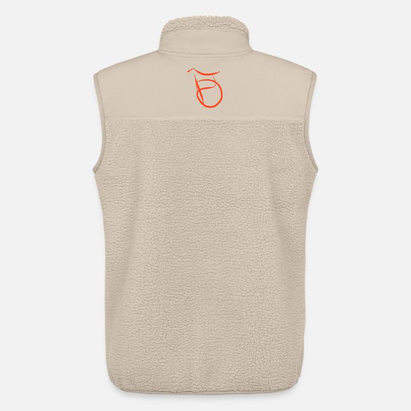 Orange B sur pull noir - Veste sans manches sherpa unisexe Stanley/Stella - beige