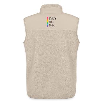 Pride Month - Equality Hurts No One - Unisex Sherpa Gilet by Stanley/Stella - beige - Back - AI Model Male 178 light (178cm)