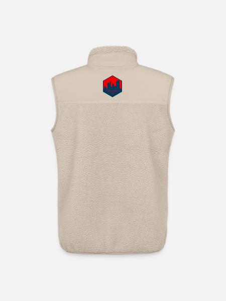 Calgary Skyline Canada – Urban Emblem Design - Unisex Sherpa Gilet by Stanley/Stella - beige