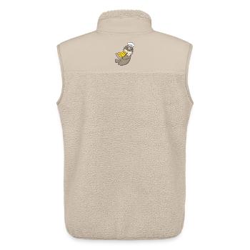 Gourmet Sloth Pizza - Unisex Sherpa Gilet by Stanley/Stella - beige - Back - AI Model Male 178 light (178cm)