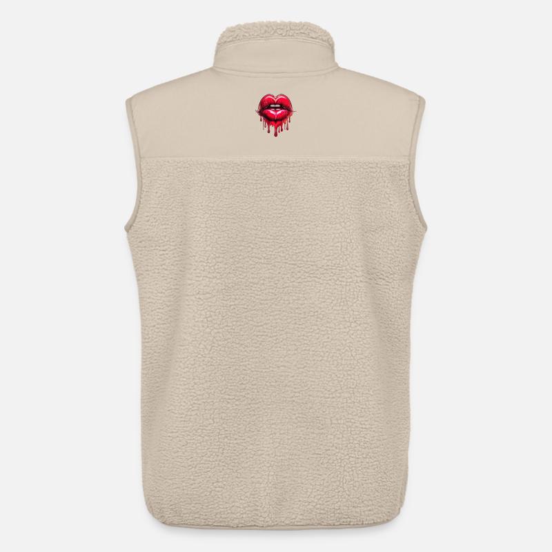 Lips - Unisex Sherpa Gilet by Stanley/Stella - beige
