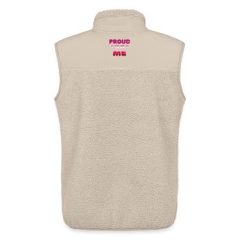 Lesbischer Stolz, ich zu sein - Pride Month - Unisex Sherpaweste von Stanley/Stella - Beige - Hinten - AI Model Male 178 light (178cm)