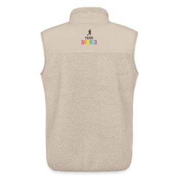Stolze LGBT-Läuferin - Unisex Sherpaweste von Stanley/Stella - Beige - Hinten - AI Model Male 178 light (178cm)