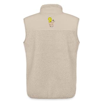 9 Birthday 9 years old with animal motif - nine - Unisex Sherpa Gilet by Stanley/Stella - beige - Back - AI Model Male 178 light (178cm)
