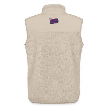 MERCI. MAÎTRESSE. MAÎTRE. MERCI MAÎTRESSE. CADEAU - Veste sans manches sherpa unisexe Stanley/Stella - beige - Dos - AI Model Male 178 light (178cm)