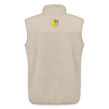 4 Geburtstag 4 Jahre alt mit Tier Motiv - vier - Unisex Sherpaweste von Stanley/Stella - Beige - Hinten - AI Model Male 178 light (178cm)