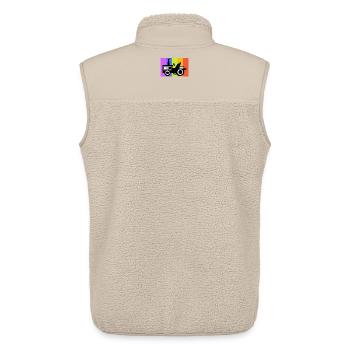Tractor Motor Vehicle Organic Farmer Arable Farming Vehicle - Unisex Sherpa Gilet by Stanley/Stella - beige - Back - AI Model Male 178 light (178cm)