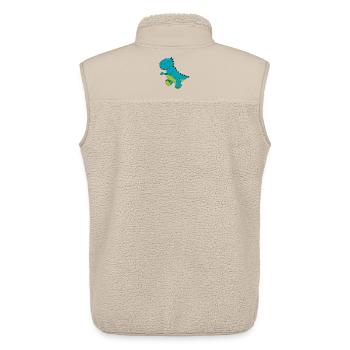 Dino Blue - Unisex Sherpa Gilet by Stanley/Stella - beige - Back - AI Model Male 178 light (178cm)