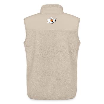 Salutation de mouette - Veste sans manches sherpa unisexe Stanley/Stella - beige - Dos - AI Model Male 178 light (178cm)