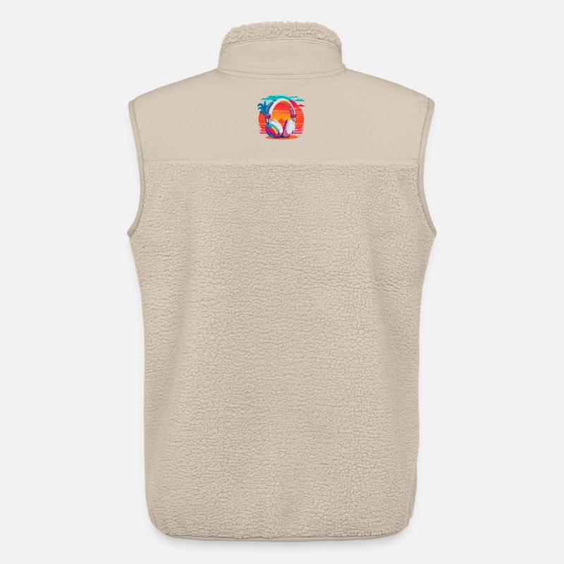 80s Kopfhörer - Unisex Sherpaweste von Stanley/Stella - Beige