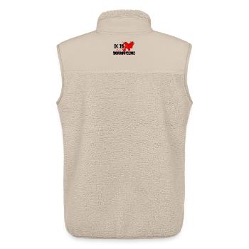 Kino Nacht Statement Ich Liebe Movies Herz Filme - Unisex Sherpaweste von Stanley/Stella - Beige - Hinten - AI Model Male 178 light (178cm)