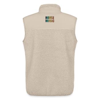 Musique house - Veste sans manches sherpa unisexe Stanley/Stella - beige - Dos - AI Model Male 178 light (178cm)
