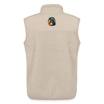 Portrait of a horse - Unisex Sherpa Gilet by Stanley/Stella - beige - Back - AI Model Male 178 light (178cm)