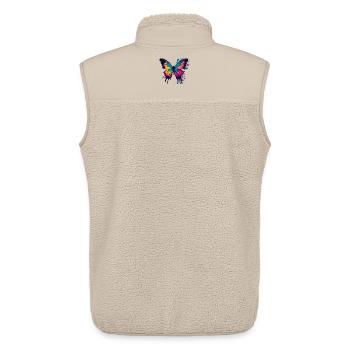 Butterfly - Unisex Sherpa Gilet by Stanley/Stella - beige - Back - AI Model Male 178 light (178cm)