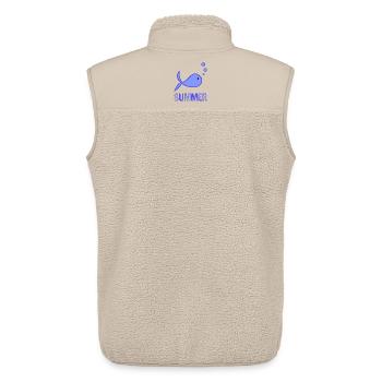 FISH. APRIL FOOL. HOLIDAY. SUMMER. HUMOR - Unisex Sherpa Gilet by Stanley/Stella - beige - Back - AI Model Male 178 light (178cm)