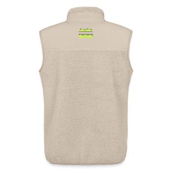 Äpfelfahne mit grünem Apfel - Unisex Sherpaweste von Stanley/Stella - Beige - Hinten - AI Model Male 178 light (178cm)