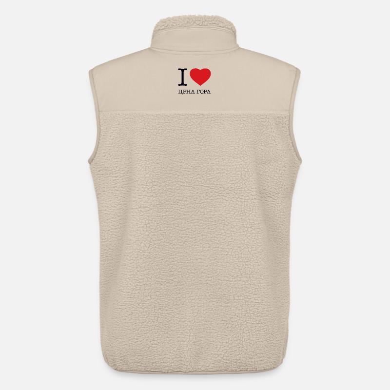 I LOVE MONTENEGRO - Unisex Sherpaweste von Stanley/Stella - Beige
