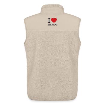 I LOVE MEXICO Mexiko - Unisex Sherpa Gilet by Stanley/Stella - beige - Back - AI Model Male 178 light (178cm)