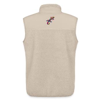 Gecko - Veste sans manches sherpa unisexe Stanley/Stella - beige - Dos - AI Model Male 178 light (178cm)