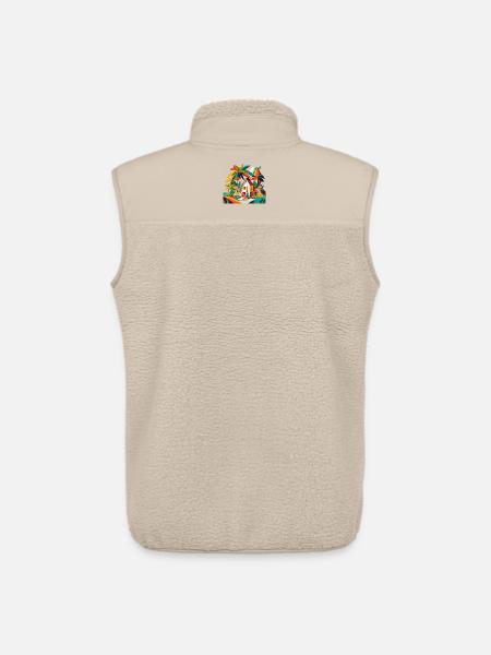 Haus unter Palmen am Meer - Unisex Sherpaweste von Stanley/Stella - Beige