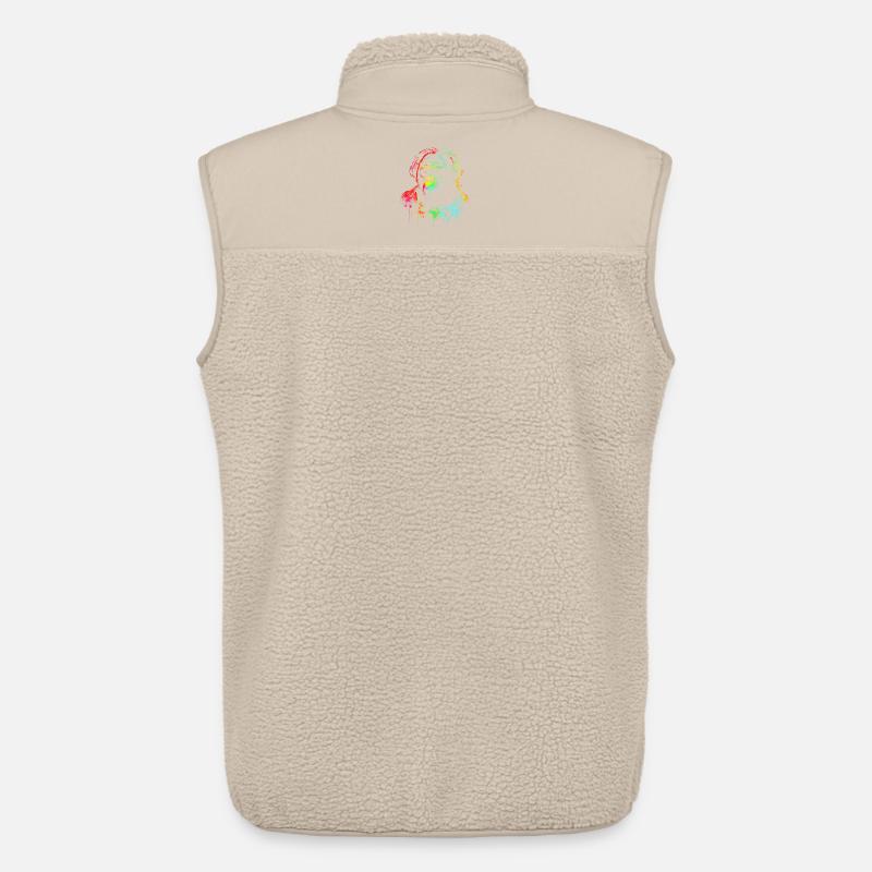 Regenbogen Gorilla Kopfhörer - Unisex Sherpaweste von Stanley/Stella - Beige