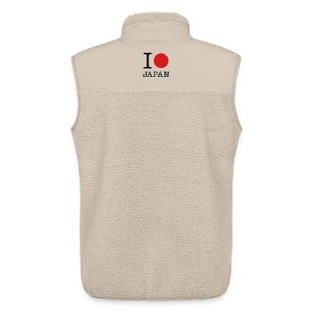 J’AIME LE JAPON - Veste sans manches sherpa unisexe Stanley/Stella - beige - Dos - AI Model Male 178 light (178cm)