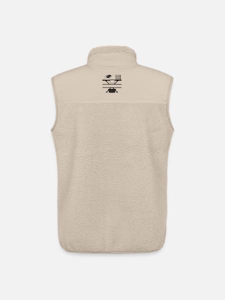 Dampfbügeleisen Paste und Textbanner - Unisex Sherpaweste von Stanley/Stella - Beige