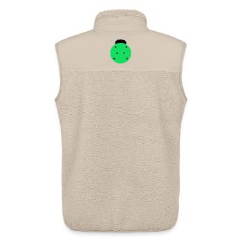 Grüne Marienkäfer mit schwarzen Flecken - Unisex Sherpaweste von Stanley/Stella - Beige - Hinten - AI Model Male 178 light (178cm)