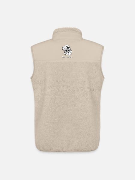 Bracco Italiano Portrait with text - Unisex Sherpa Gilet by Stanley/Stella - beige