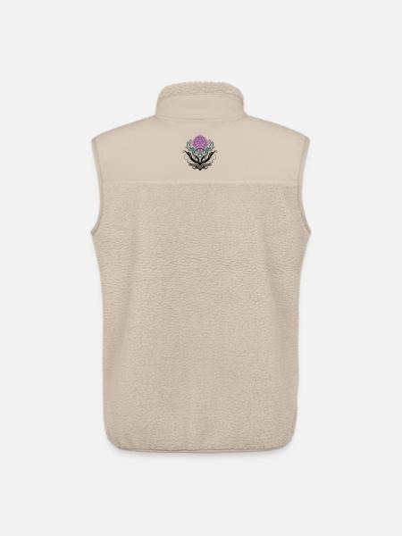 Chardon pourpre Chardon - Veste sans manches sherpa unisexe Stanley/Stella - beige