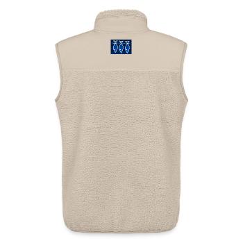 FISH. APRIL FOOL. HOLIDAY. SUMMER. HUMOR - Unisex Sherpa Gilet by Stanley/Stella - beige - Back - AI Model Male 178 light (178cm)