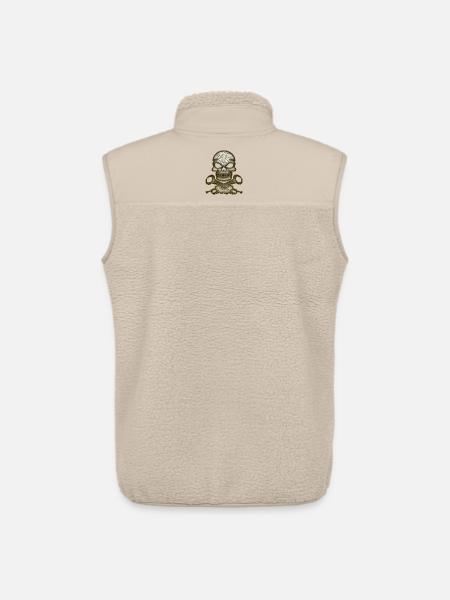 Skull Skull - Unisex Sherpa Gilet by Stanley/Stella - beige