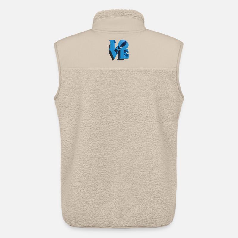 LIEBE 3D Cyan - Unisex Sherpaweste von Stanley/Stella - Beige