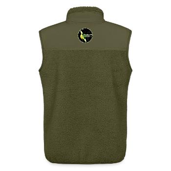 Saturn orbit planet space orbit 70s universe - Unisex Sherpa Gilet by Stanley/Stella - khaki - Back - AI Model Male 178 light (178cm)