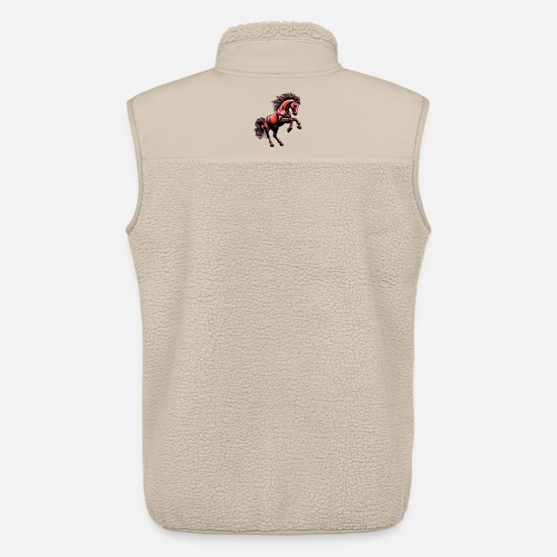 Pferd - Unisex Sherpaweste von Stanley/Stella - Beige