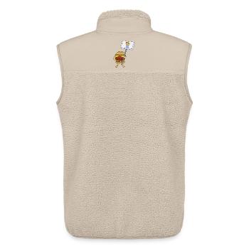 Burger protesting in favor of fries - Unisex Sherpa Gilet by Stanley/Stella - beige - Back - AI Model Male 178 light (178cm)