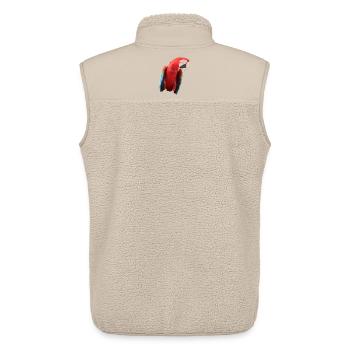 Papageien Vogel T-shirt Geschenk - Unisex Sherpaweste von Stanley/Stella - Beige - Hinten - AI Model Male 178 light (178cm)