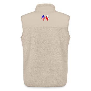 Flag USA and Flag Poland - Unisex Sherpa Gilet by Stanley/Stella - beige - Back - AI Model Male 178 light (178cm)