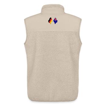 Flag of Germany and flag Australia - Unisex Sherpa Gilet by Stanley/Stella - beige - Back - AI Model Male 178 light (178cm)