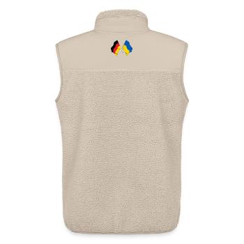 Flag of Germany and flag Ukraine - Unisex Sherpa Gilet by Stanley/Stella - beige - Back - AI Model Male 178 light (178cm)