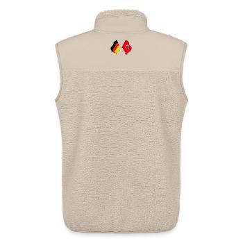 Flag of Germany and flag Turkey - Unisex Sherpa Gilet by Stanley/Stella - beige - Back - AI Model Male 178 light (178cm)