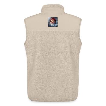 Imp looking through ice laughing - Unisex Sherpa Gilet by Stanley/Stella - beige - Back - AI Model Male 178 light (178cm)