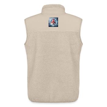 Wichtel schaut durch Eis - Unisex Sherpaweste von Stanley/Stella - Beige - Hinten - AI Model Male 178 light (178cm)
