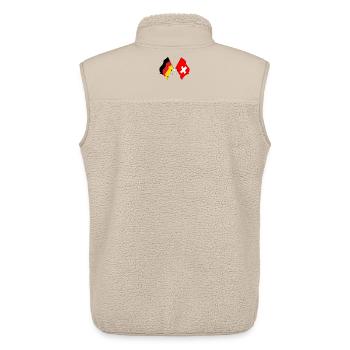 Flag of Germany and flag Switzerland - Unisex Sherpa Gilet by Stanley/Stella - beige - Back - AI Model Male 178 light (178cm)