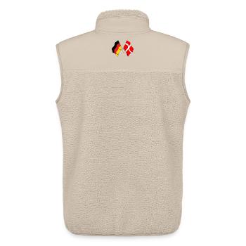 Flag of Germany and flag of Denmark - Unisex Sherpa Gilet by Stanley/Stella - beige - Back - AI Model Male 178 light (178cm)