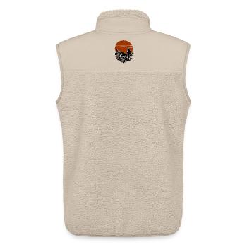 vintage wolf - Unisex Sherpaweste von Stanley/Stella - Beige - Hinten - AI Model Male 178 light (178cm)