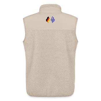 Flag of Germany and flag of Greece - Unisex Sherpa Gilet by Stanley/Stella - beige - Back - AI Model Male 178 light (178cm)