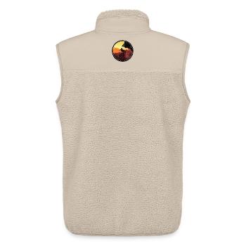 Sunset Climber in Canyon Circle - Unisex Sherpa Gilet by Stanley/Stella - beige - Back - AI Model Male 178 light (178cm)